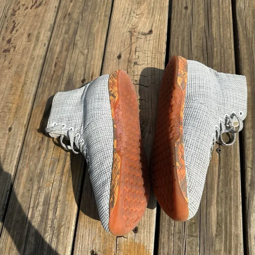 NOBULL High Top Knit Trainer Heather Gray Orange Camo Men 9 Women’s 10.5